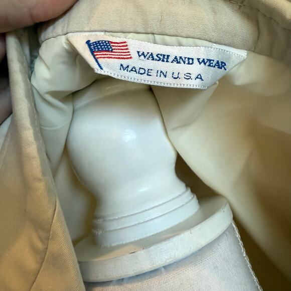 Vintage Gokeys Men's Blazer Size ? Tan Washable Classic Pockets Made in USA - Picture 8 of 12